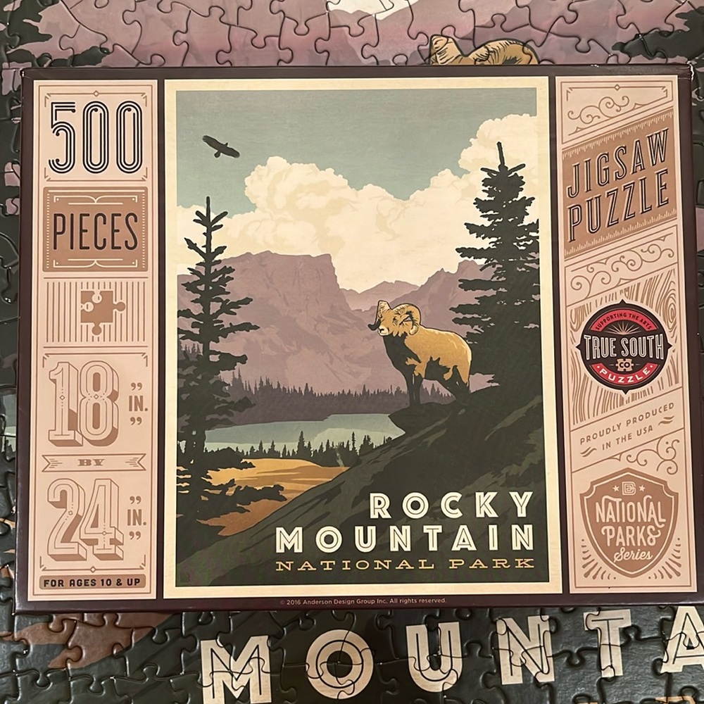 EUC Rocky Mountain National Park 500 Pieces Puzzle, True South Co. - Picture 1 of 7